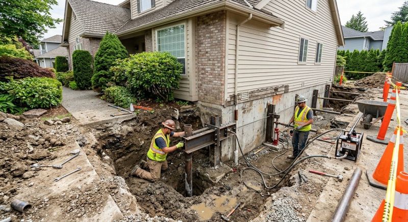 Our team working on Foundation Repair projects in Contra Costa County, CA