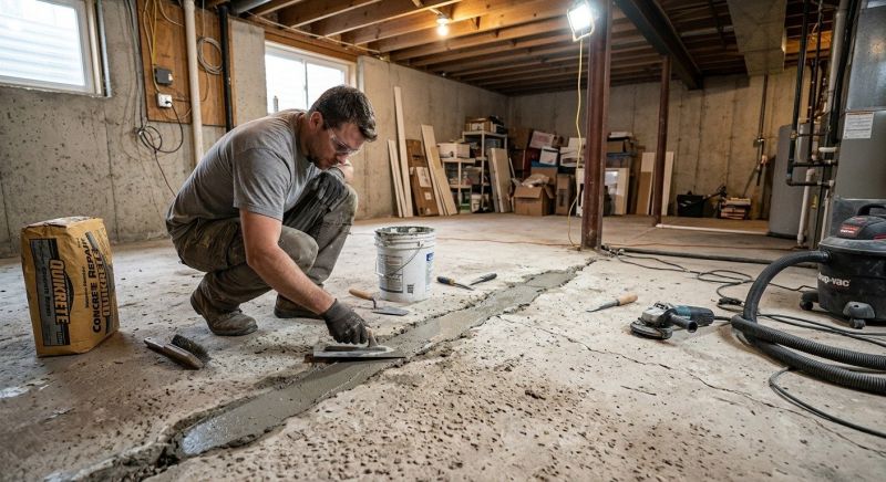 Cracked Basement Floor Repair in Contra Costa County, CA